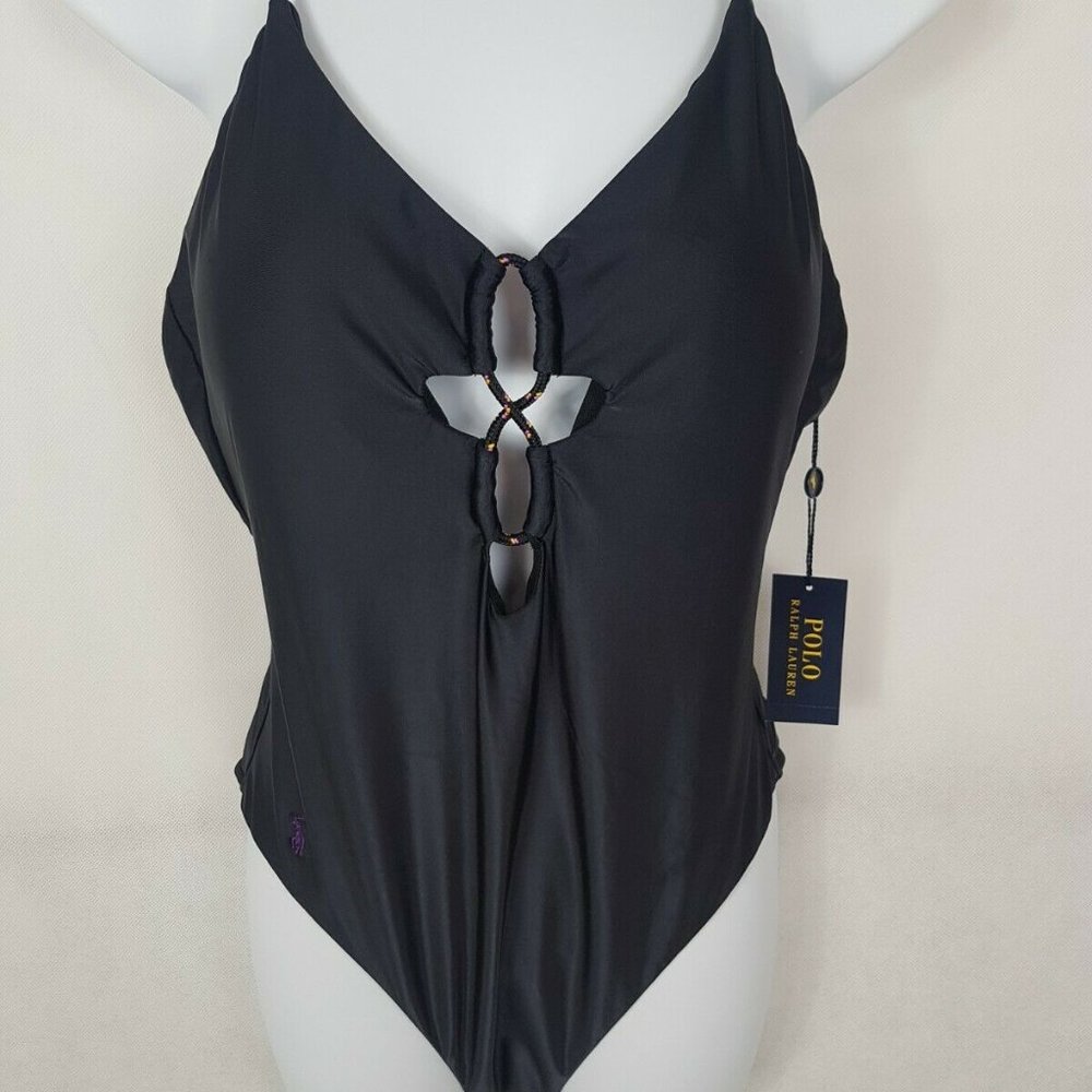 POLO RALPH LAUREN Luster Black Swimsuit